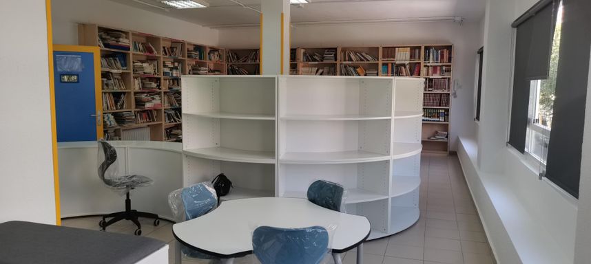 Mueble biblioteca circular